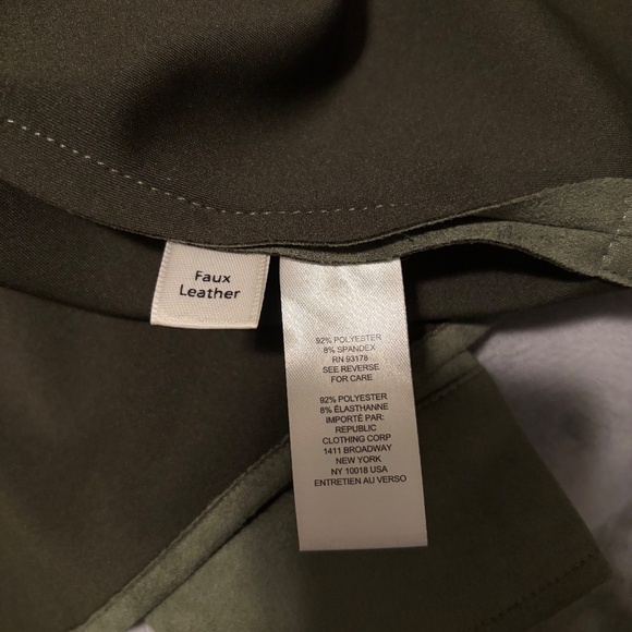 Olive Green Mens Suede Trucker Jacket - Picture 5 of 5